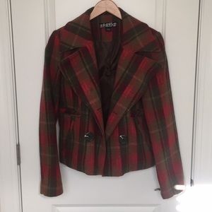 Plaid Pea Coat